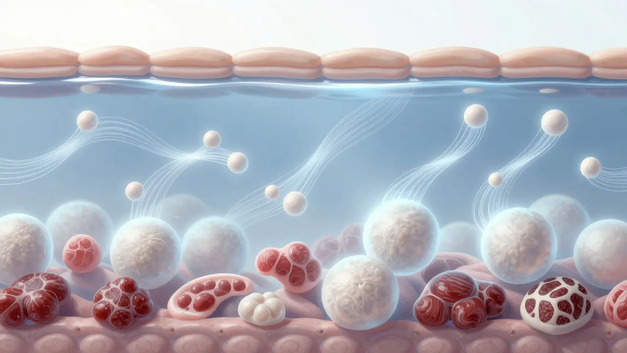 Molekulární struktura mořského kolagenu proniká do kůže, srovnávána s většími molekulami jiných typů.