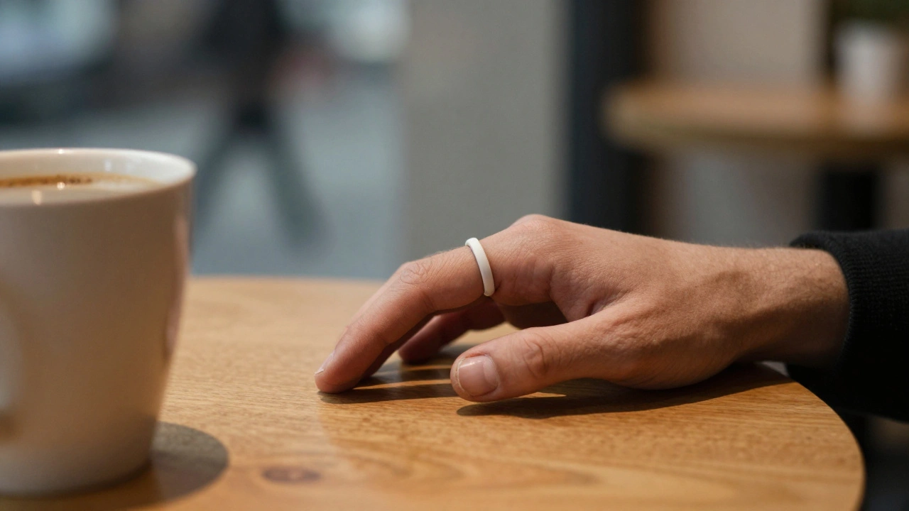 Muž s kroužkem na pravém ukazováčku