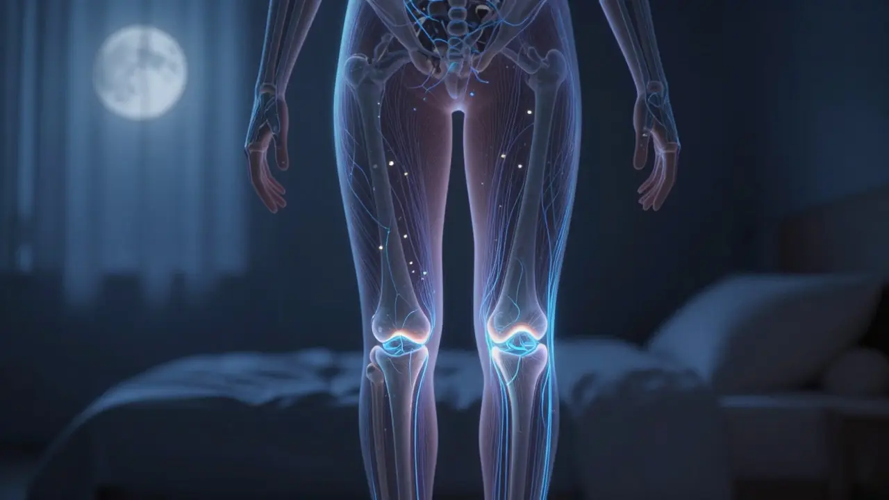 Tělo v noci regeneruje kůži a klouby pomocí kolagenových peptidů v měkkém měsíčním světle.