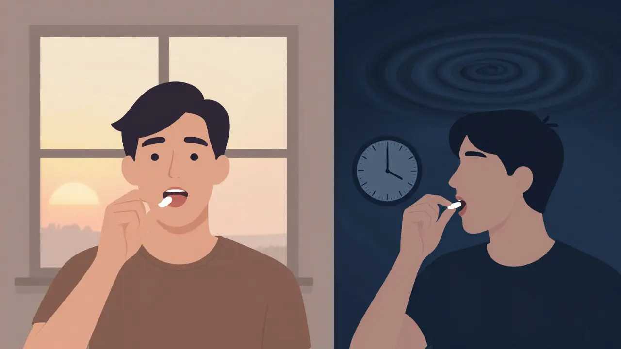 Porovnání ráno a večer užívání vitamínu B12 u vegana.