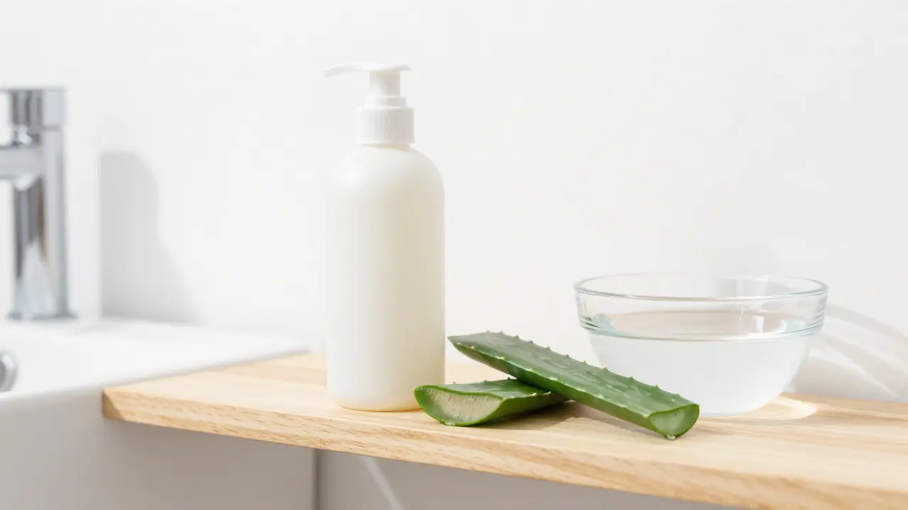 Sada pro uklidnění pokožky hlavy s aloe verou a jemným šamponem.