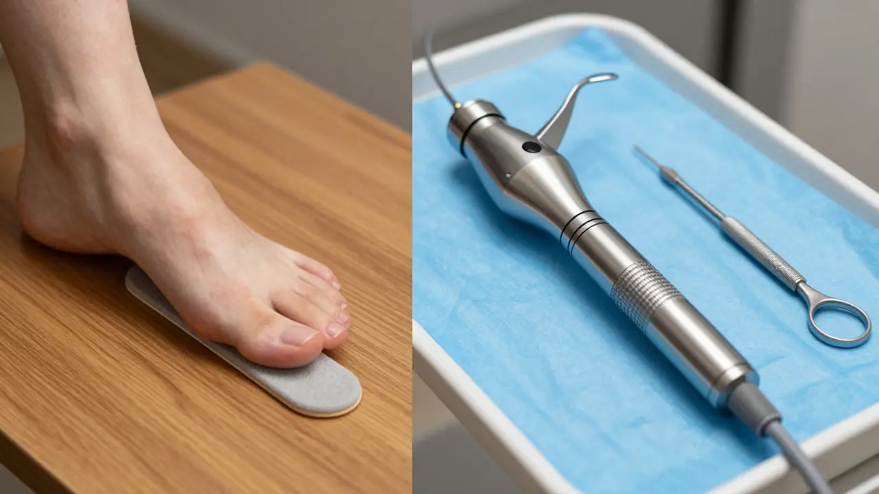 Srovnání domácího pilníku a profesionálního sterilizovaného vybavení pro pedikúru.