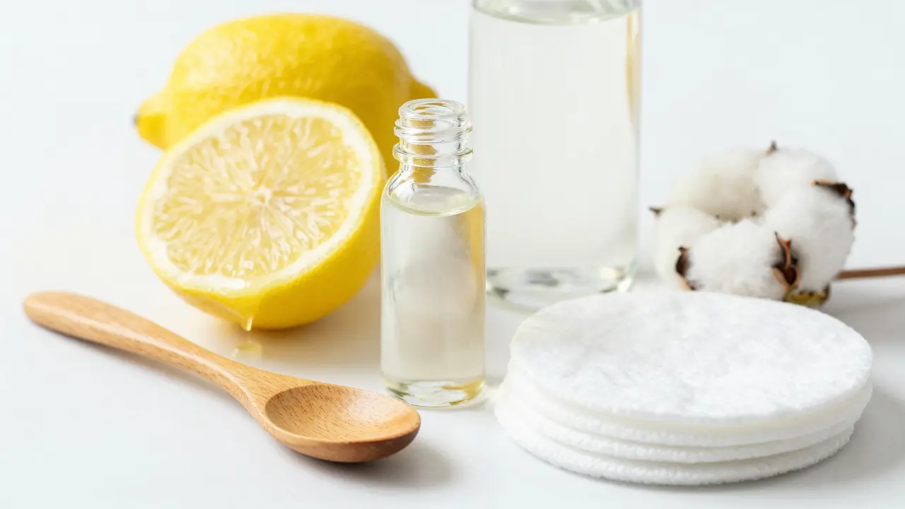 Přírodní ingredience jako citron a ocet na péči o nehty