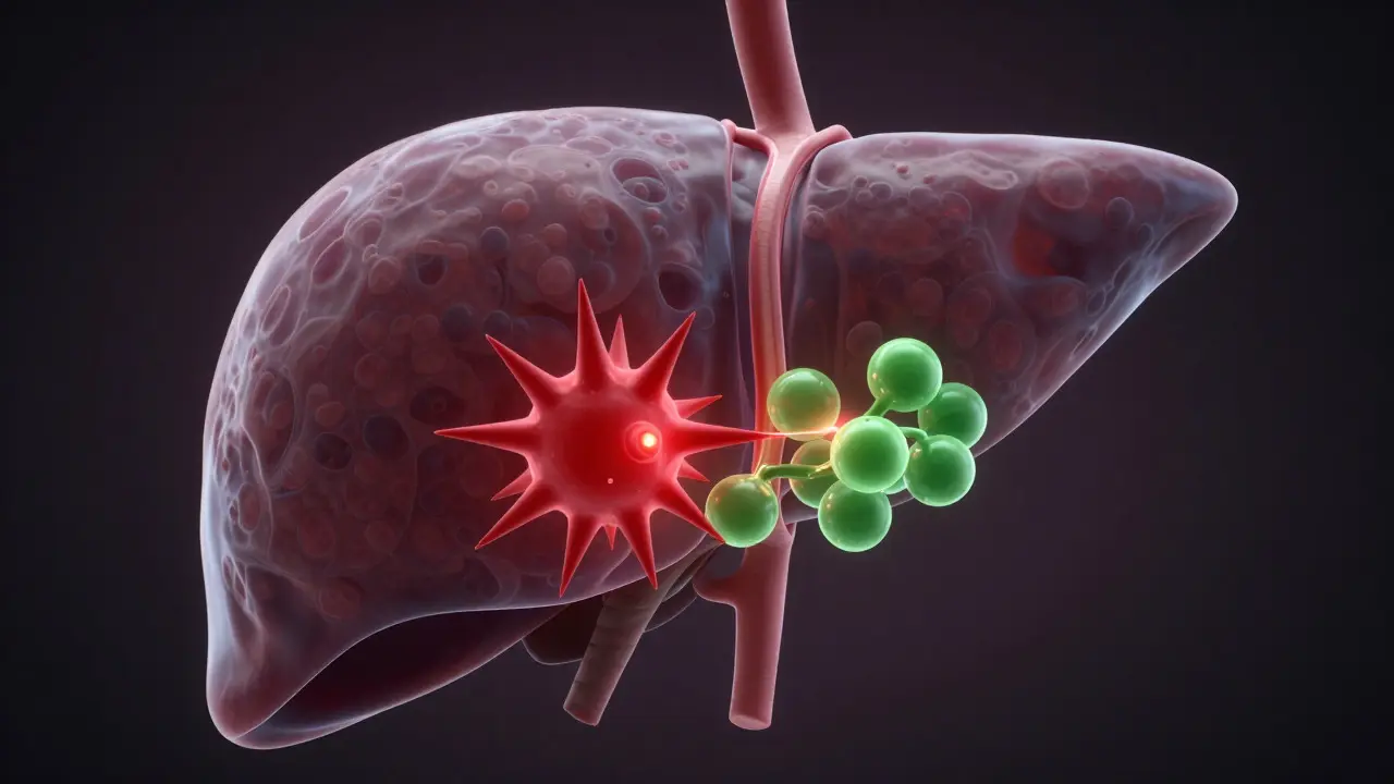 3D vizualizace metabolismu alkoholu v játrech na buněčné úrovni