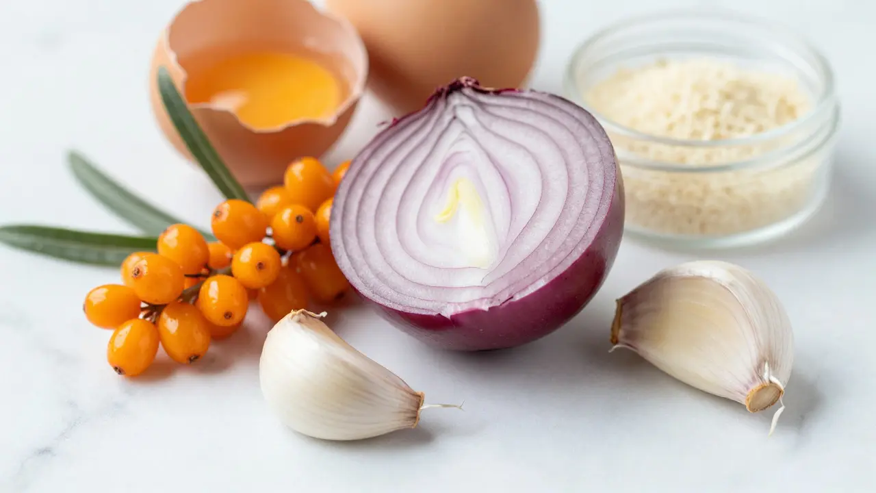 Cibule, česnek a rakytník jako přírodní ingredience